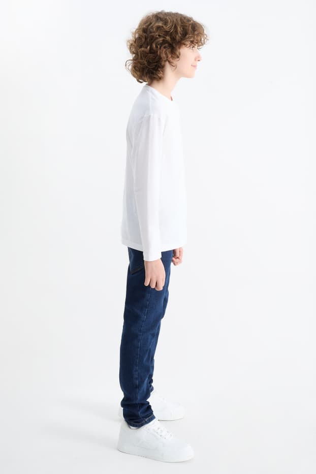 Kinder Buben - Multipack 2er - Skinny Jeans - dunkeljeansblau