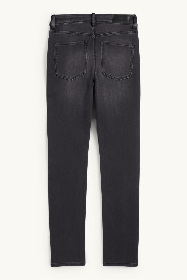 Damen - Slim Jeans - Mid Waist - Jog Denim - dunkeljeansgrau