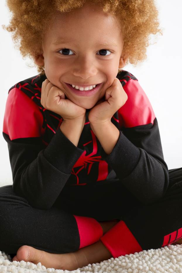 Kinderen: jongens - Spider-Man - pyjama - 2-delig - zwart