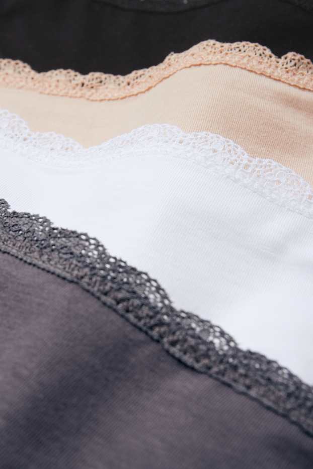 Dames - Set van 4 - slip - beige