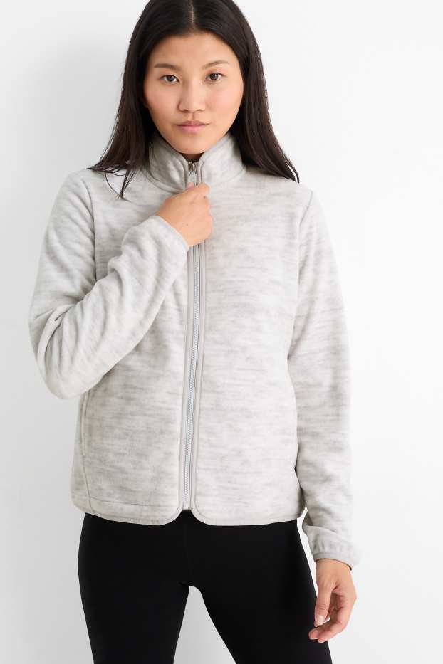 Women - Fleece jacket - light gray