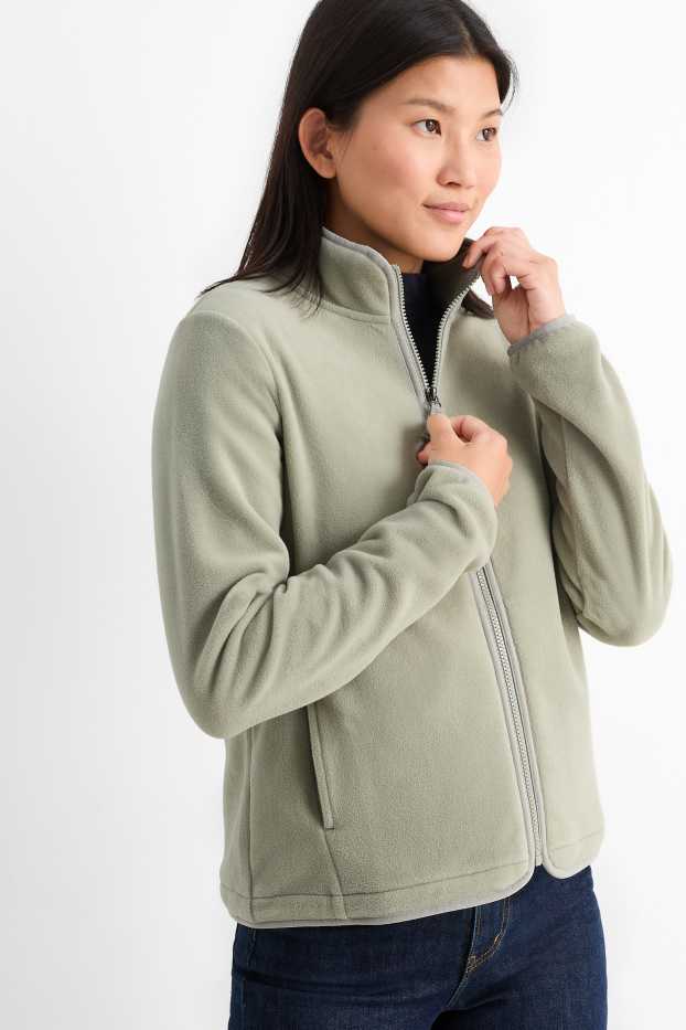 Donna - Giacca di pile - verde chiaro
