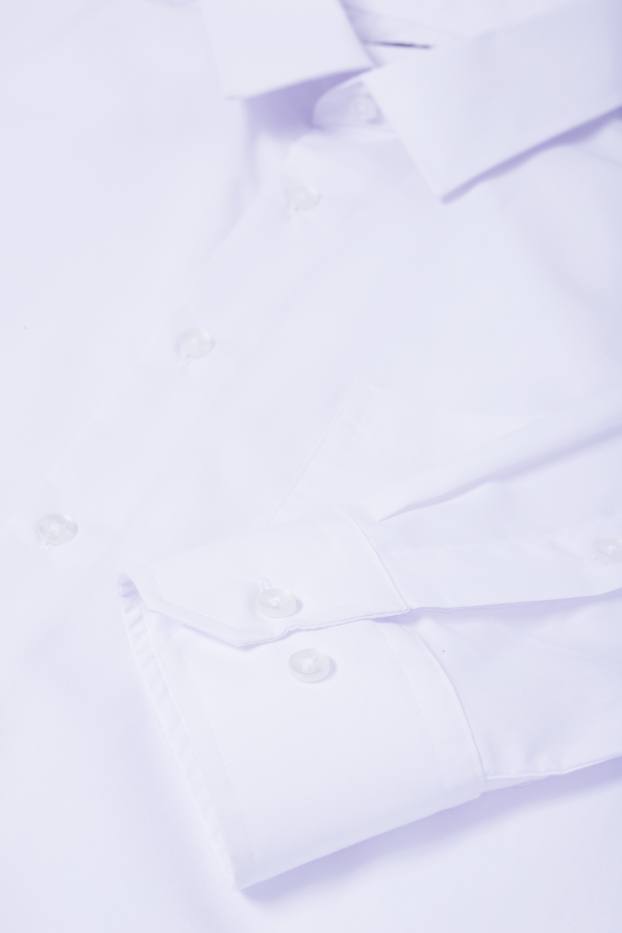 Home - Camisa formal - regular fit - coll kent - blanc