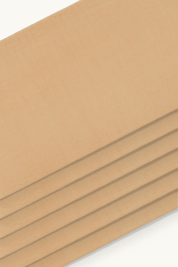 Dames - Set van 6 paar - nylon kniekousen - 20 DEN - beige