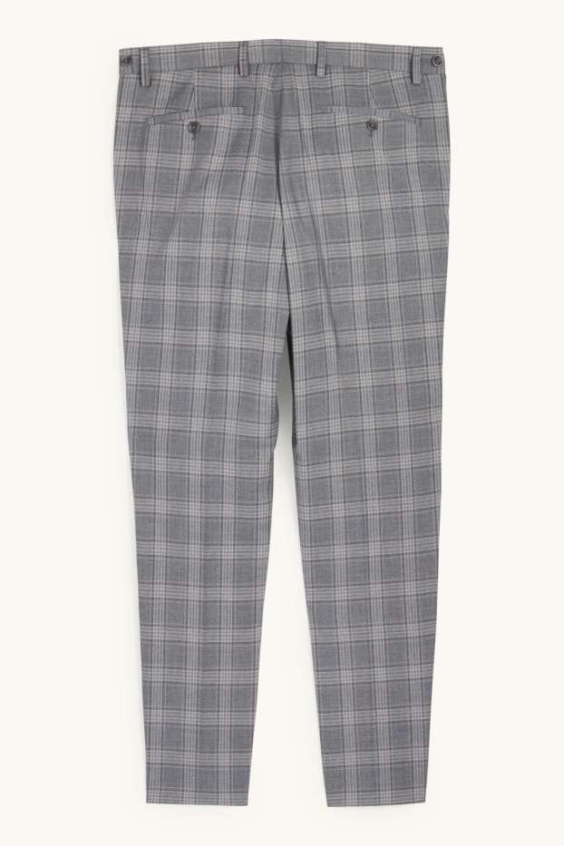 Home - Pantalons combinables - slim fit - Flex - de quadres - gris