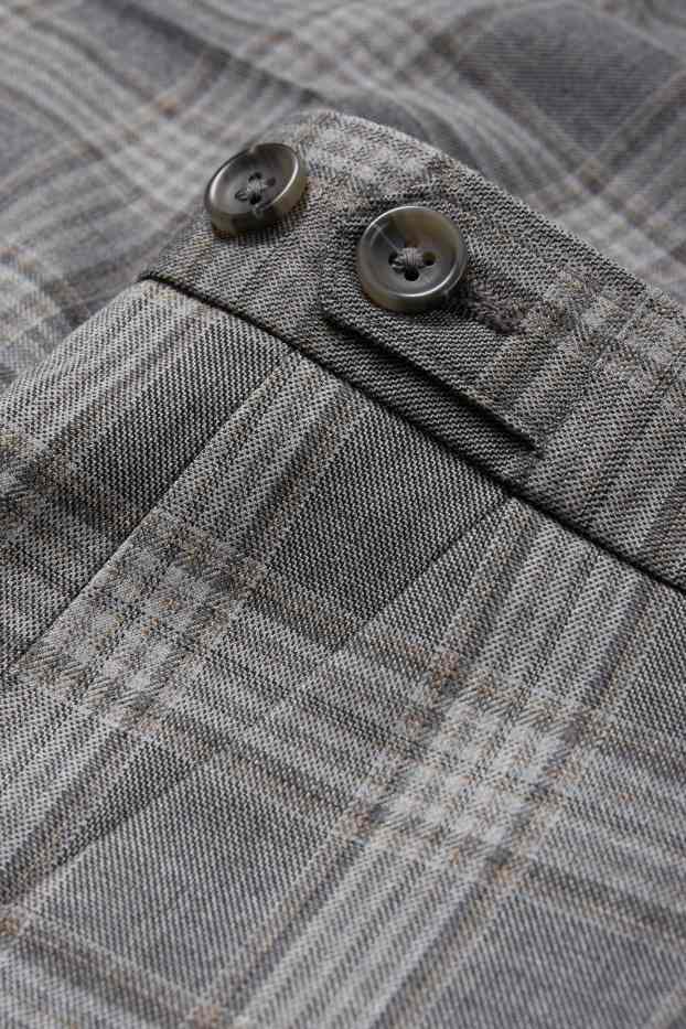 Home - Pantalons combinables - slim fit - Flex - de quadres - gris
