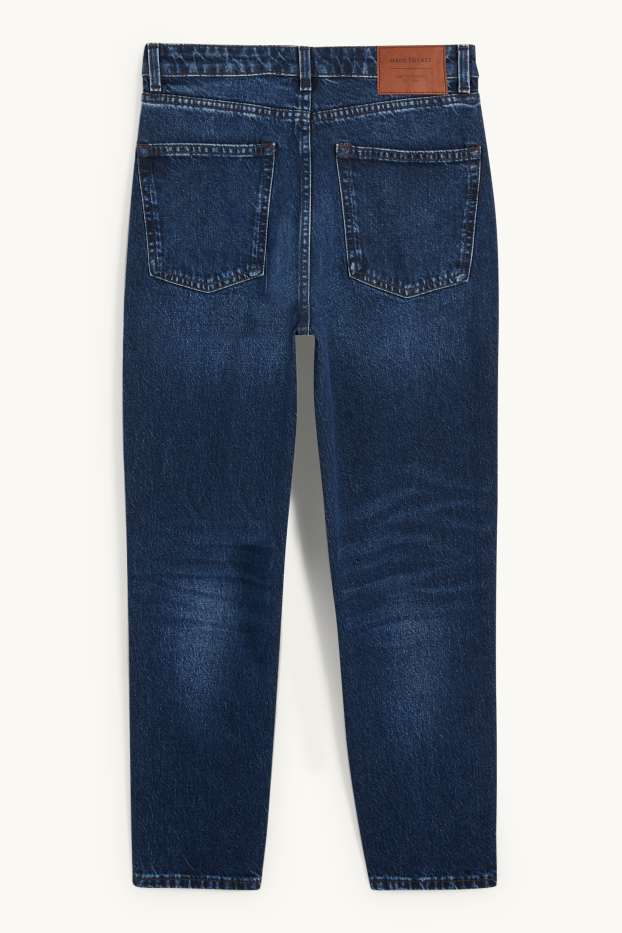 Femei - Mom jeans - talie înaltă - LYCRA® - denim-albastru închis