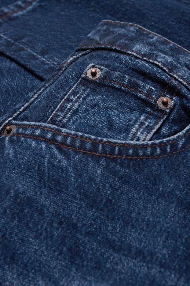 Femei - Mom jeans - talie înaltă - LYCRA® - denim-albastru închis