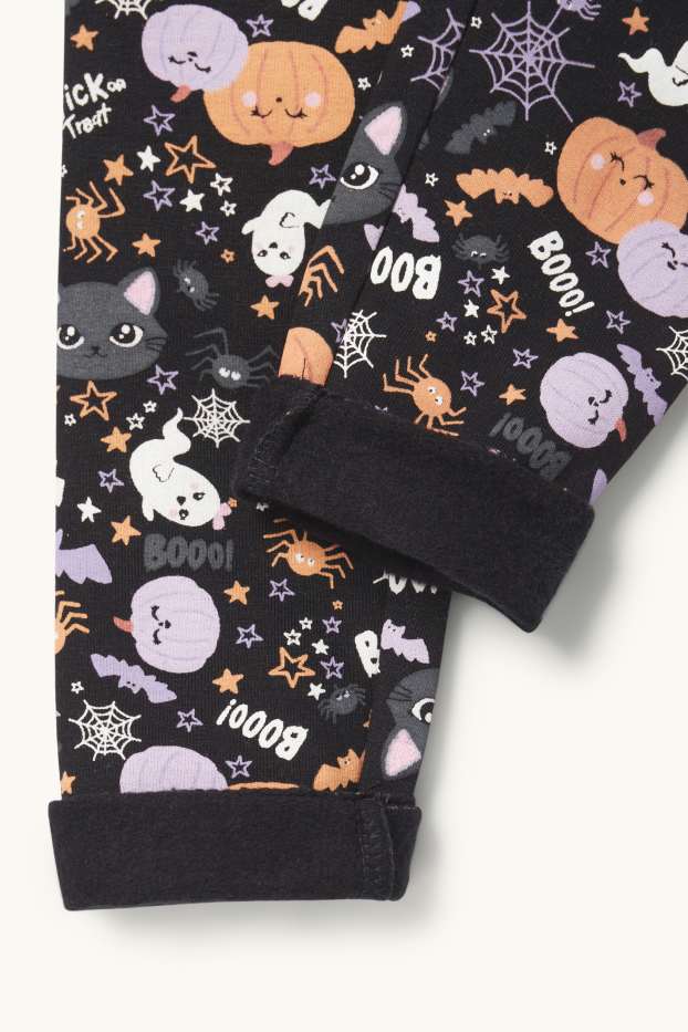Kinderen: meisjes - Halloween - thermolegging - zwart