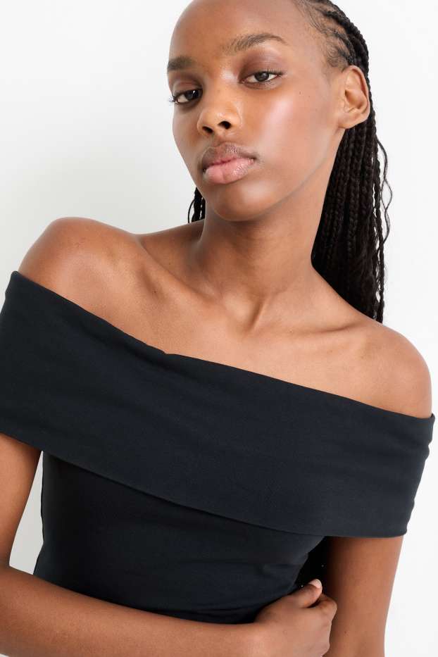 Femmes - T-shirt court - noir