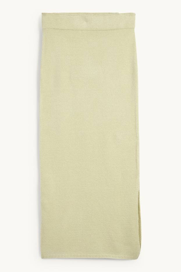 Femmes - Jupe en maille - vert menthe