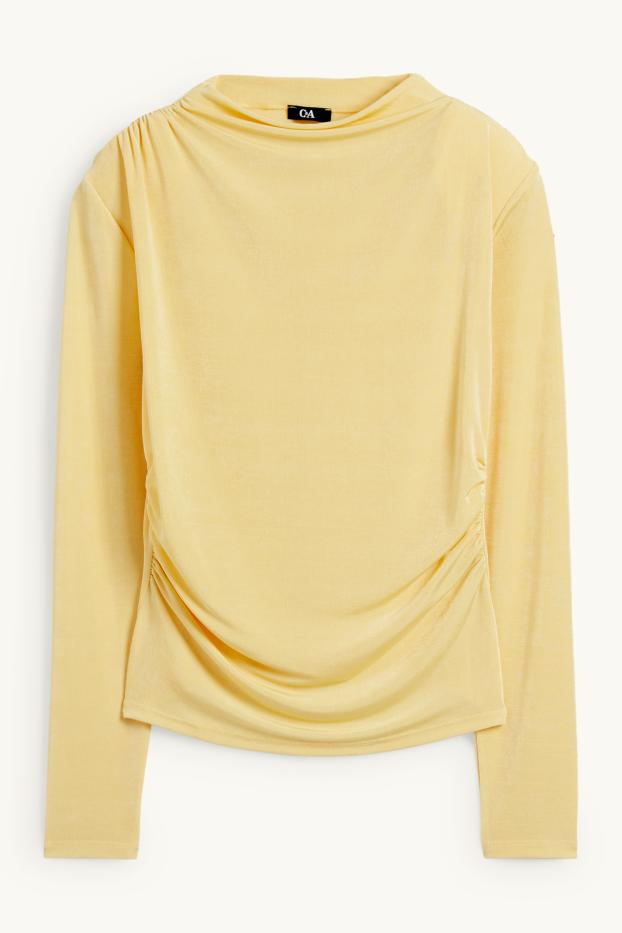 Donna - Maglia a maniche lunghe - giallo