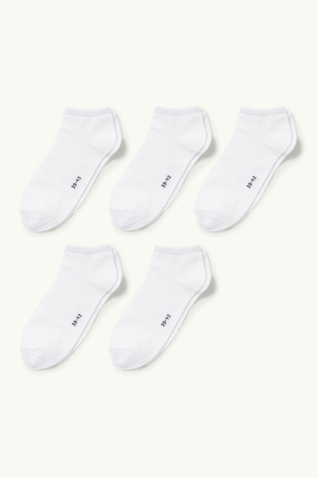 Damen - Multipack 5er - Sneakersocken - weiß