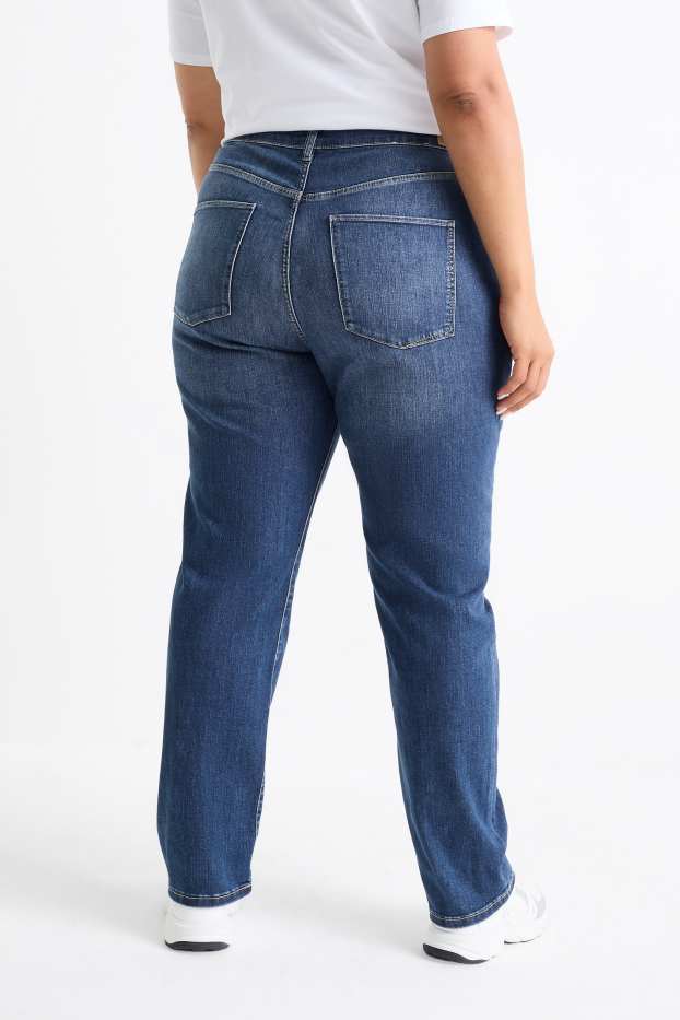 Donna - Straight jeans - vita media - LYCRA® - jeans blu scuro