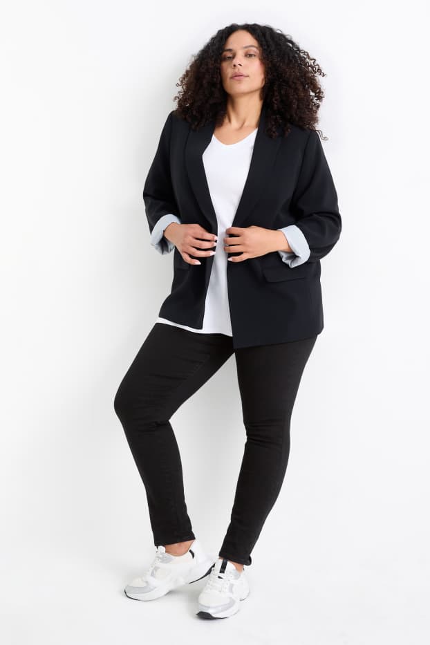 Femei - Skinny jeans - talie medie - jeans modelatori - LYCRA® - negru