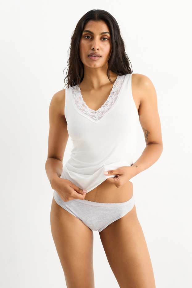 Mujer - Pack de 4 - bragas - gris
