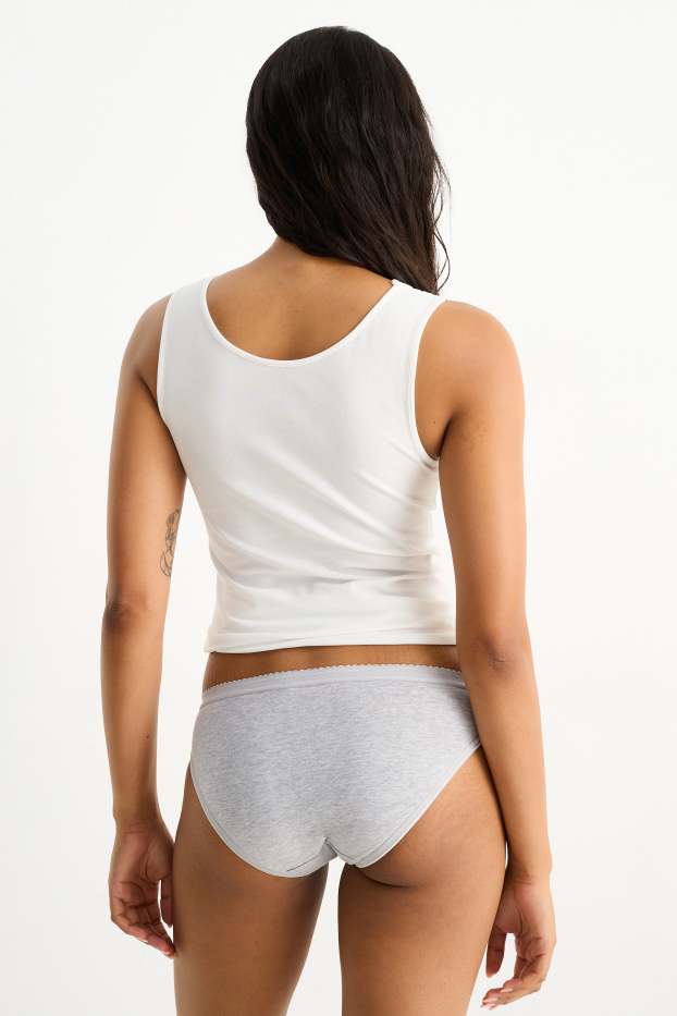 Mujer - Pack de 4 - bragas - gris
