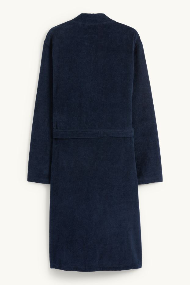 Herren - Frottee-Bademantel - dunkelblau