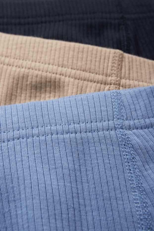 Bambini - Confezione da 6 - 3 canotte e 3 boxer - blu  / blu scuro