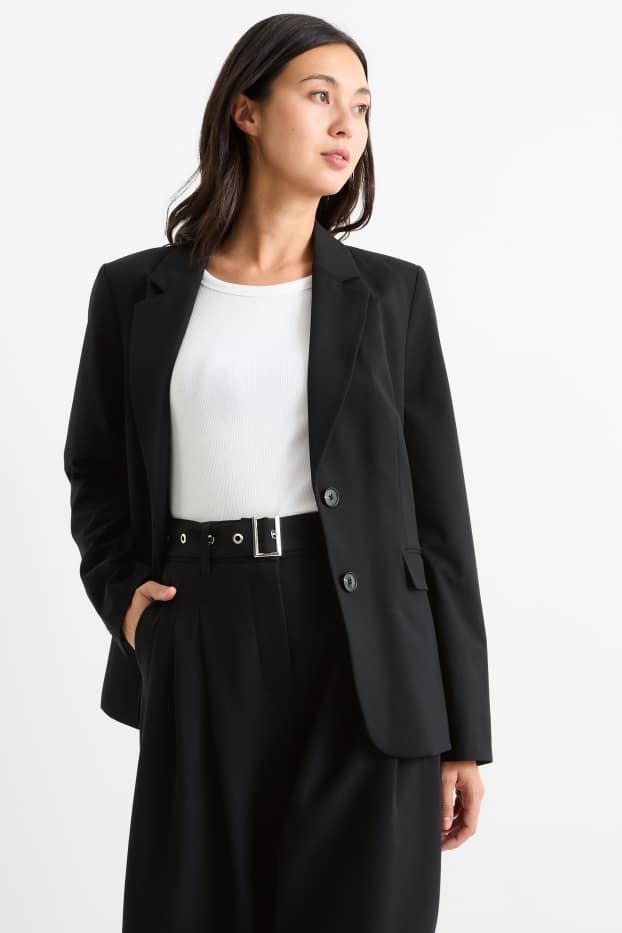 Femmes - Blazer de bureau - regular fit - noir