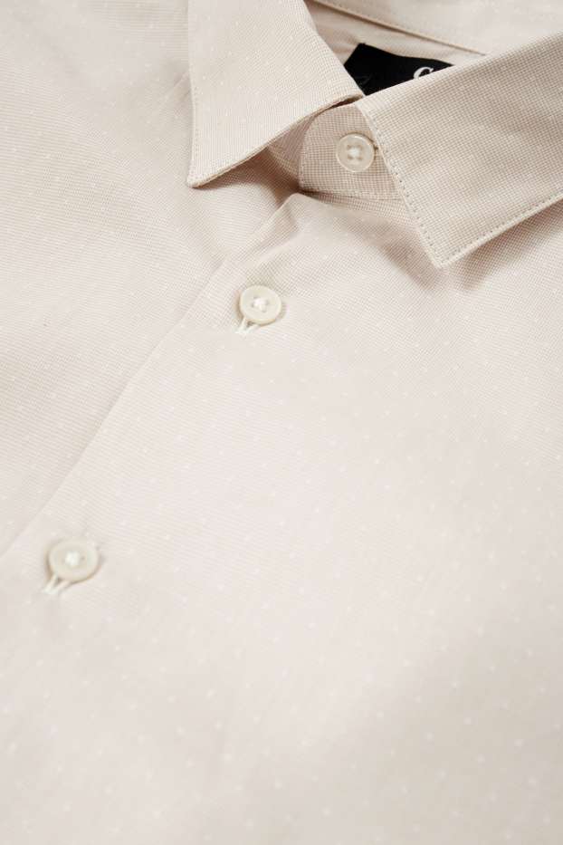 Home - Camisa formal - slim fit - Kent - de piquets - beix