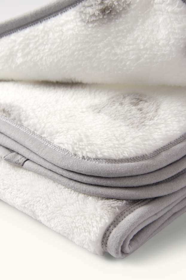 Baby Boys - Teddy bear - baby blanket - 100 x 85 cm - white