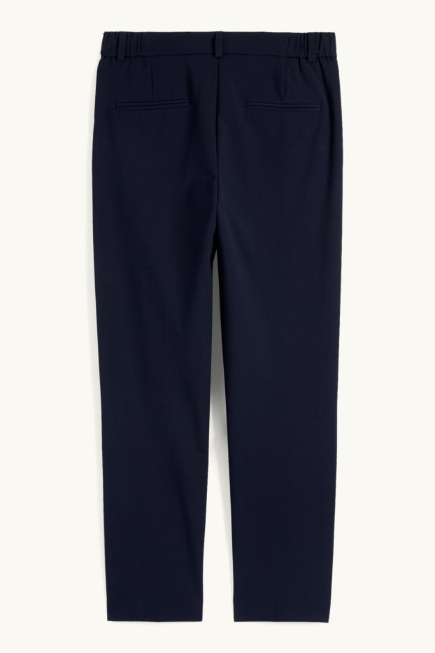 Dona - Pantalons formals - mid waist - slim fit - blau fosc