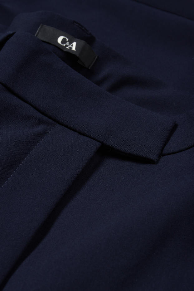 Dona - Pantalons formals - mid waist - slim fit - blau fosc