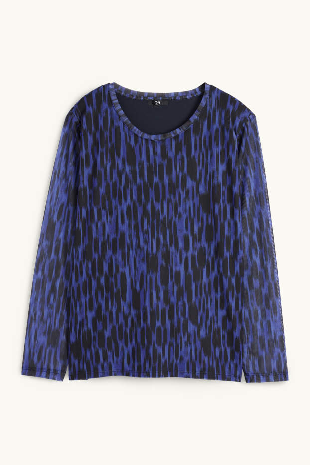 Women - Long sleeve top - patterned - purple