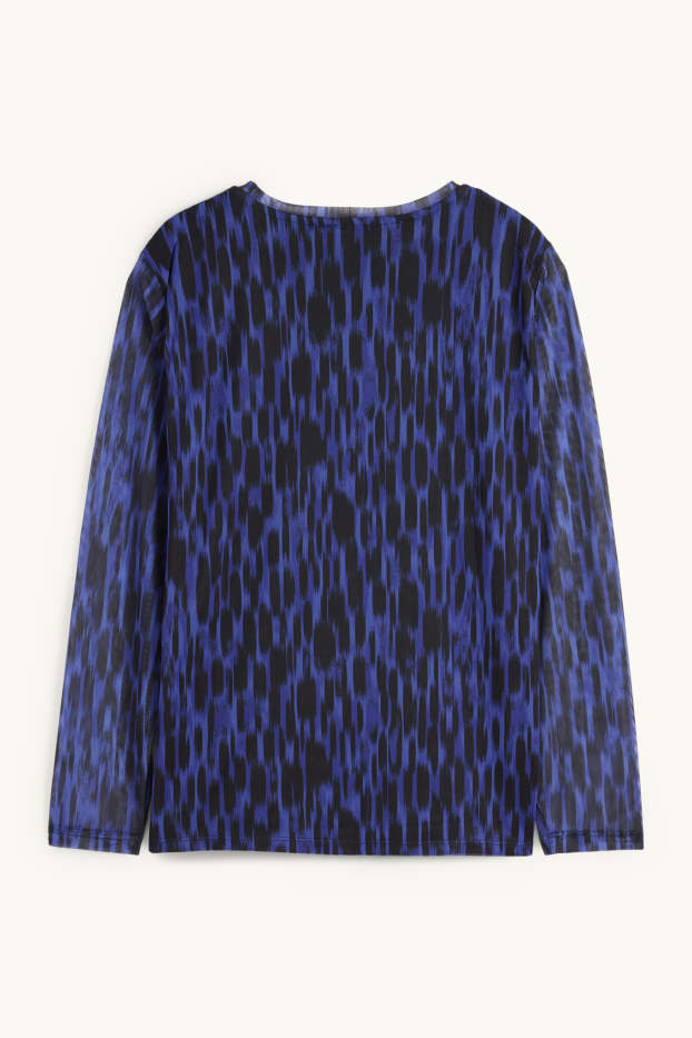 Women - Long sleeve top - patterned - purple