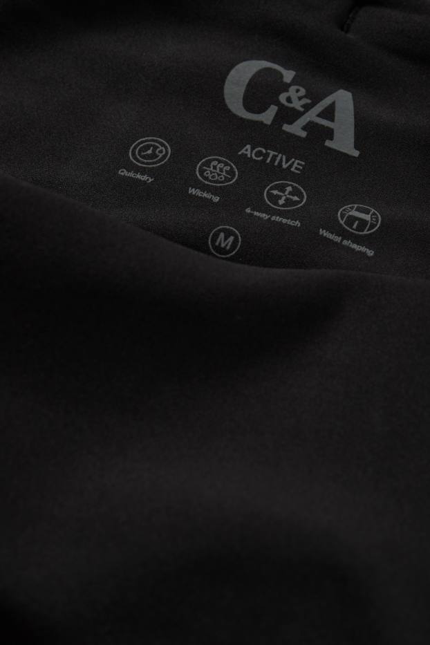 Donna - Leggings sportivi - 4 Way Stretch - protezione UV - nero