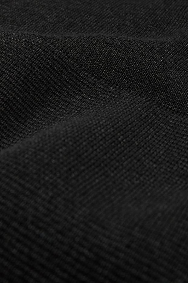 Damen - Strickkleid - schwarz