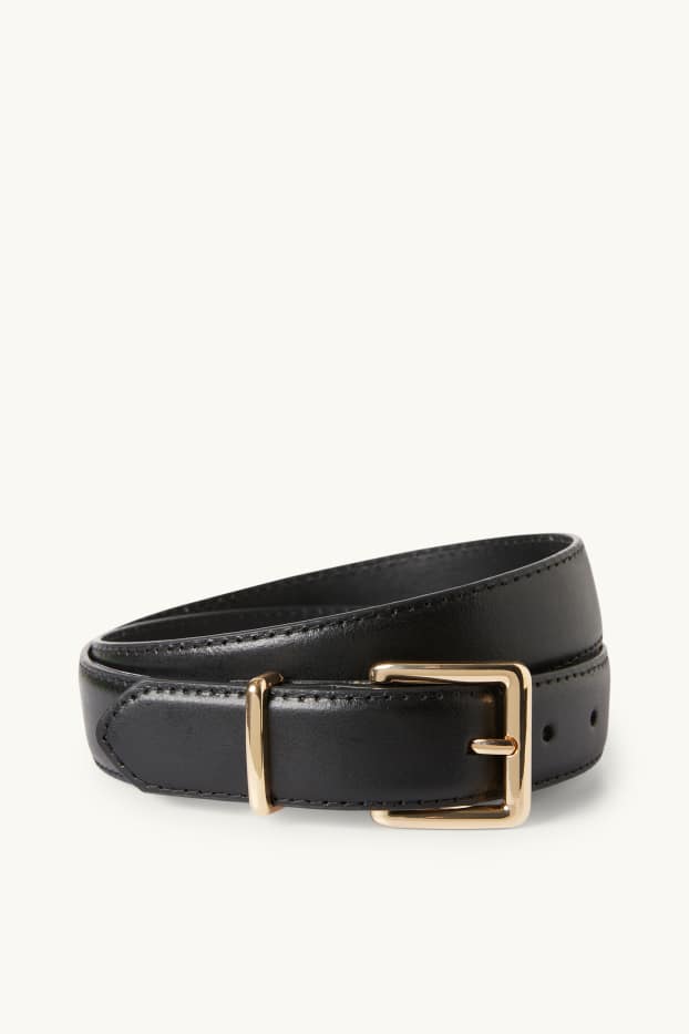 Damen - Ledergürtel - gold