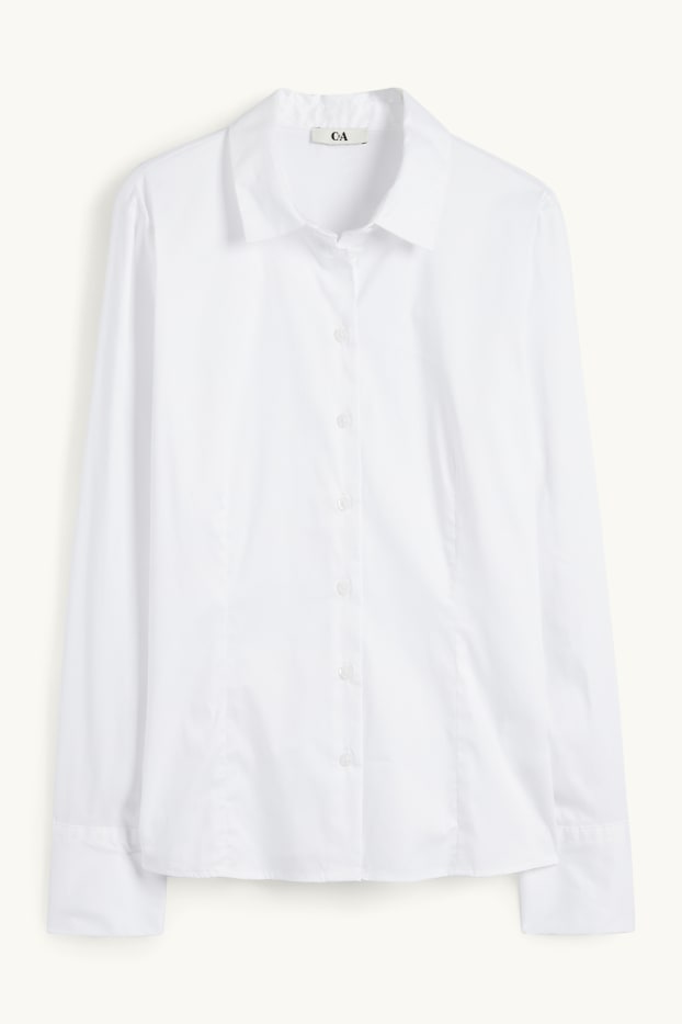 Damen - Business-Bluse - weiss