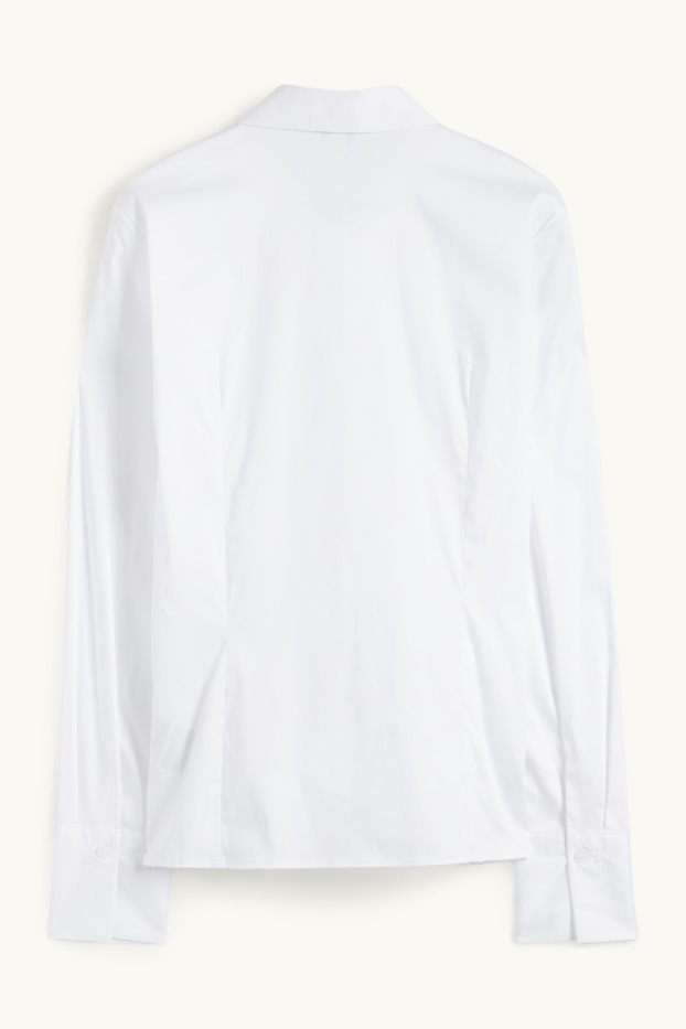 Damen - Business-Bluse - weiss
