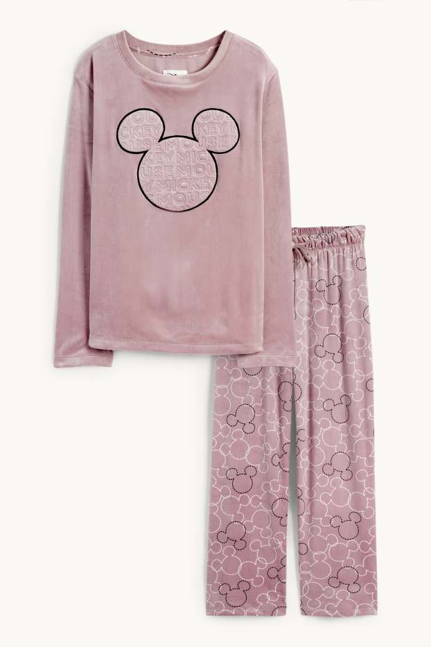 Donna - Pigiama invernale - Topolino - rosa scuro