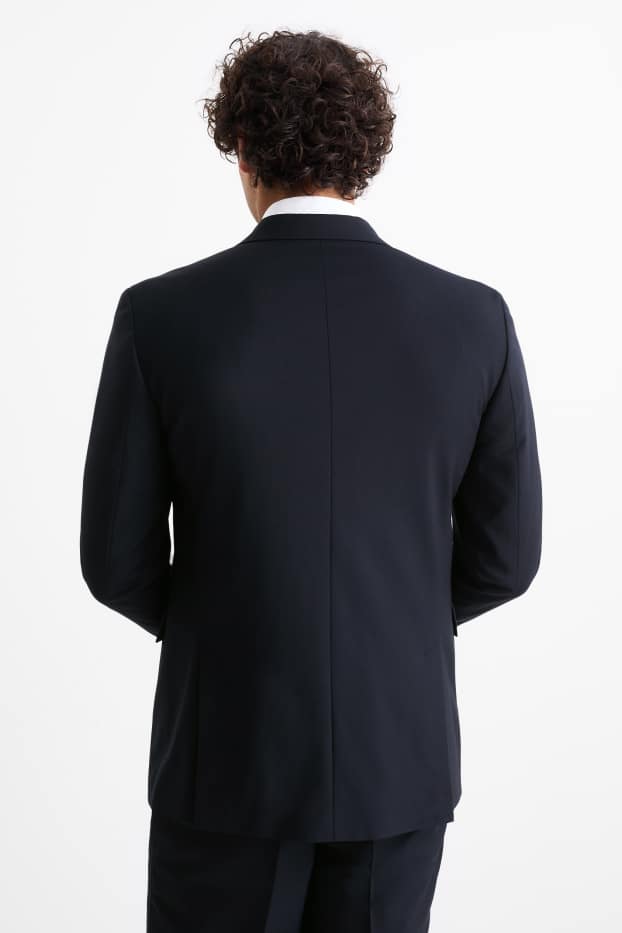 Herren - Baukasten-Sakko - Regular Fit - Flex - Schurwoll-Mix - dunkelblau