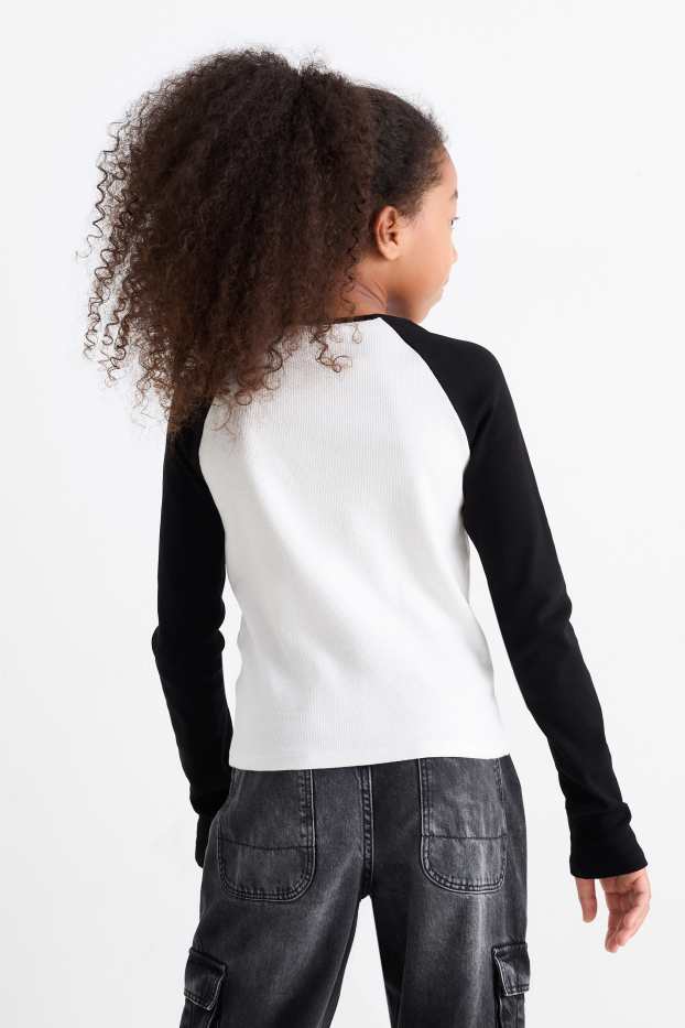 Copii - Fete - Bratz - tricou cu mânecă lungă - alb / negru
