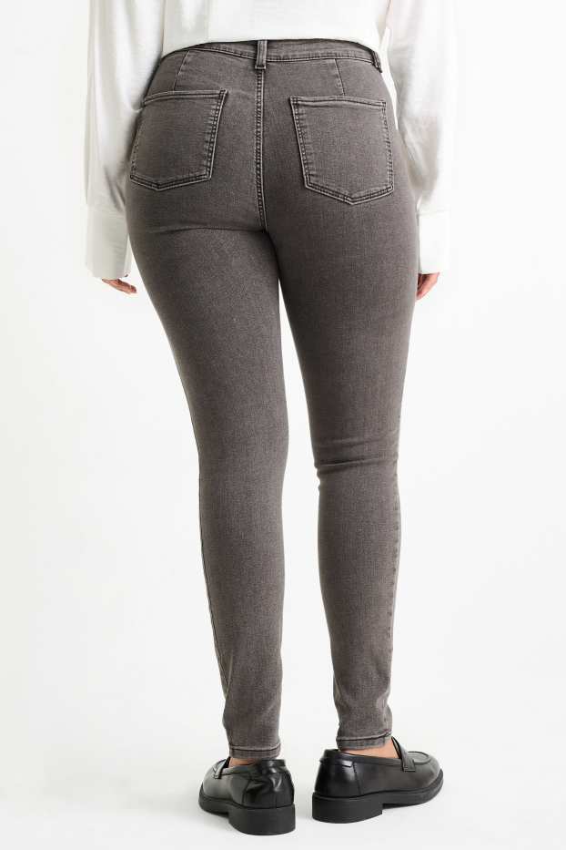 Mujer - Jegging jeans - high waist - vaqueros - gris
