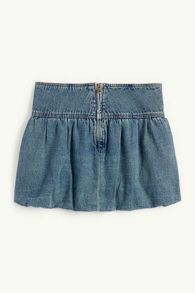 Femei - Fustă mini din denim - denim-albastru