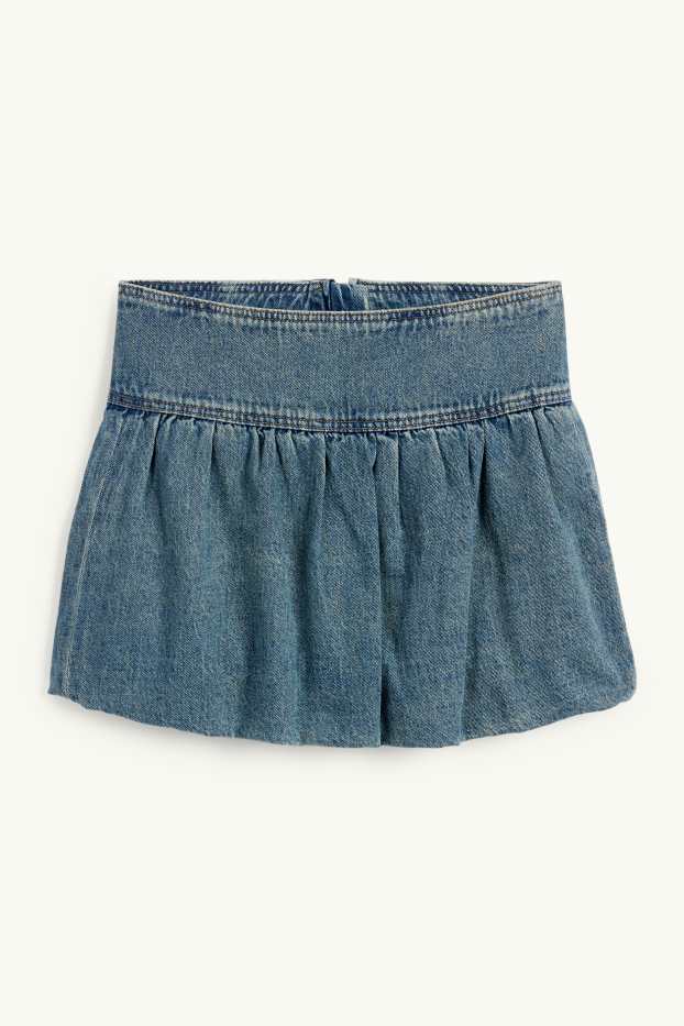 Femei - Fustă mini din denim - denim-albastru