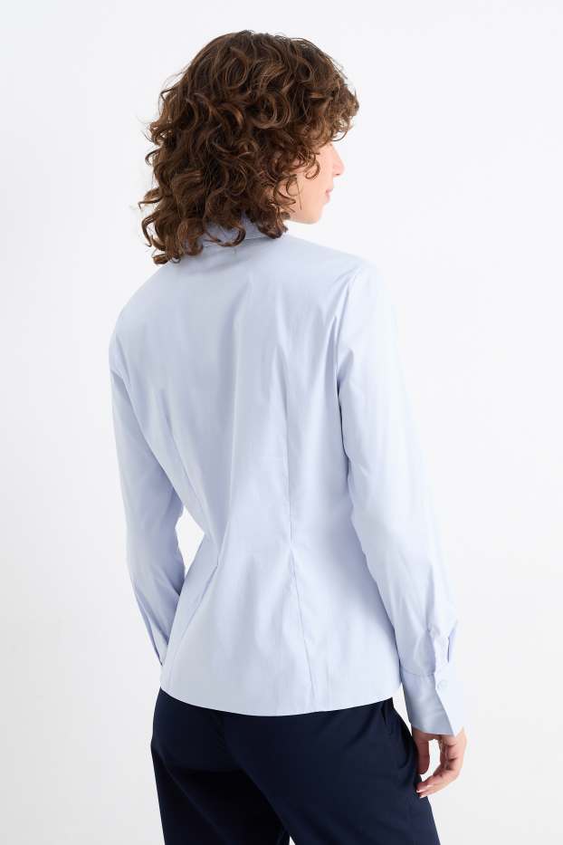 Dames - Business-blouse - lichtblauw