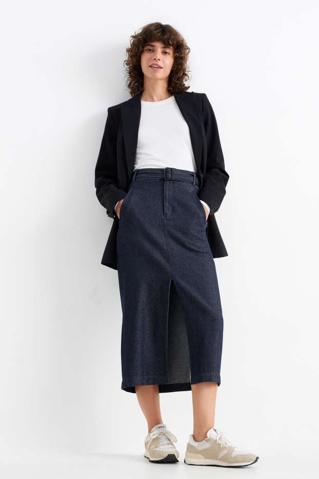 Dames - Spijkerrok - jeansdonkerblauw