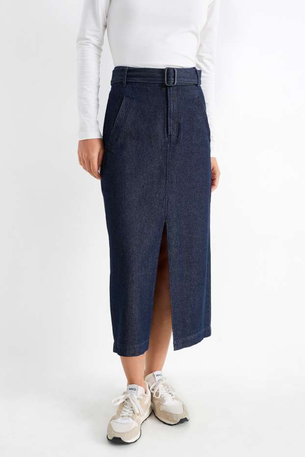 Dames - Spijkerrok - jeansdonkerblauw