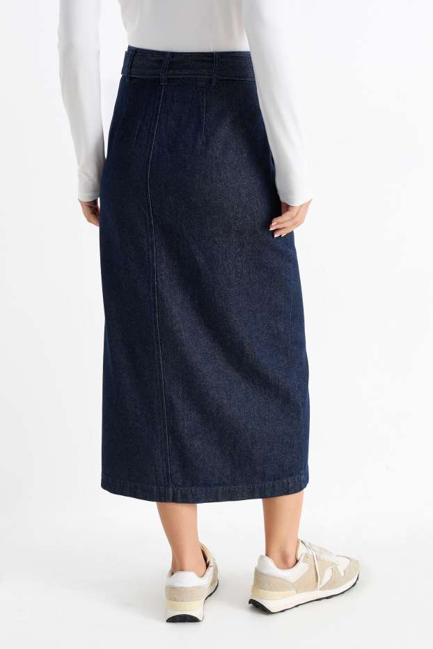 Dames - Spijkerrok - jeansdonkerblauw