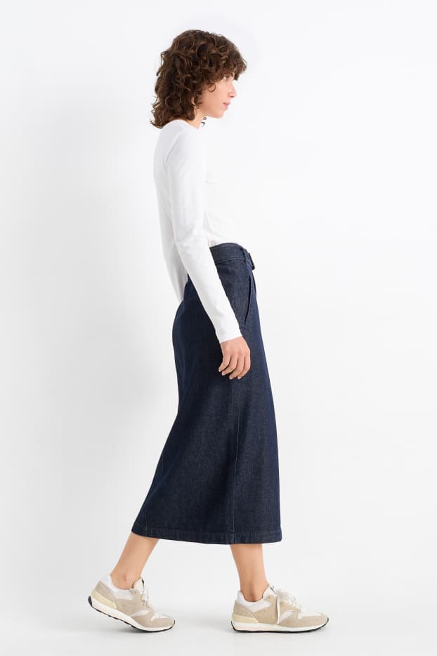 Dames - Spijkerrok - jeansdonkerblauw