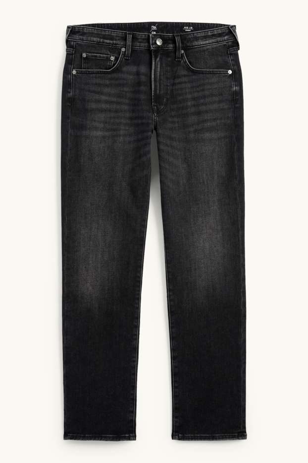 Uomo - Straight jeans - jeans termici - Flex jog denim - jeans grigio scuro