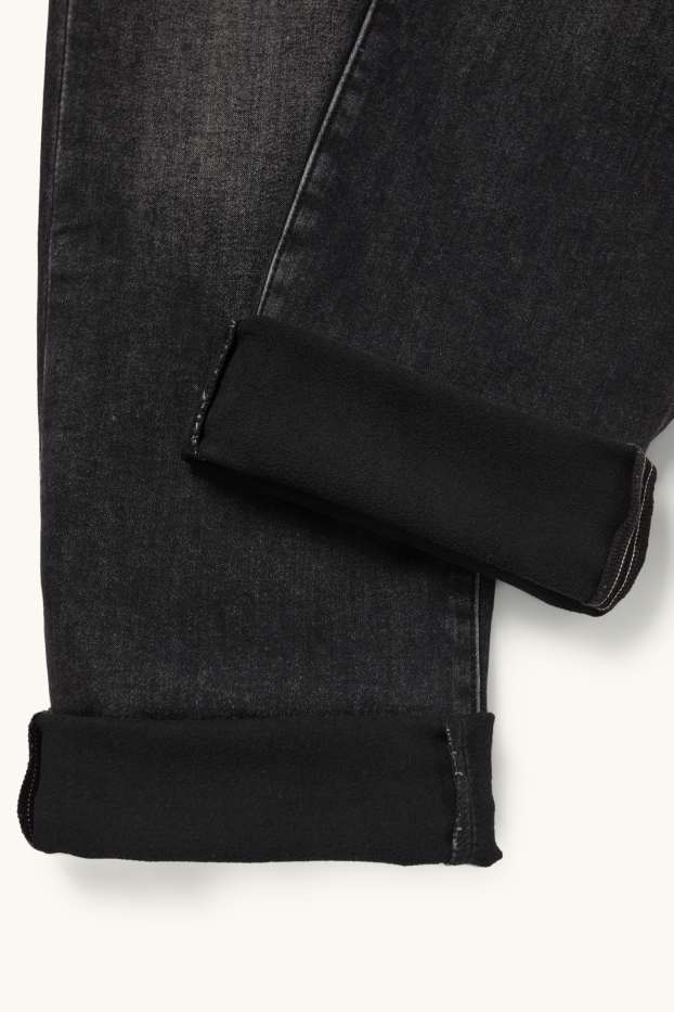 Uomo - Straight jeans - jeans termici - Flex jog denim - jeans grigio scuro