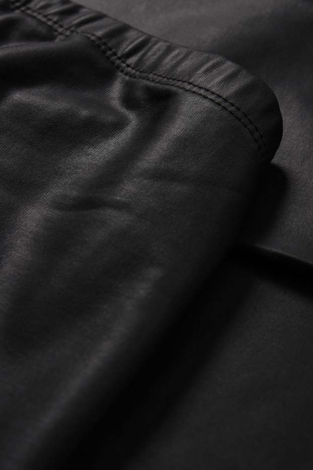 Dames - Zwangerschapslegging - imitatieleer - zwart