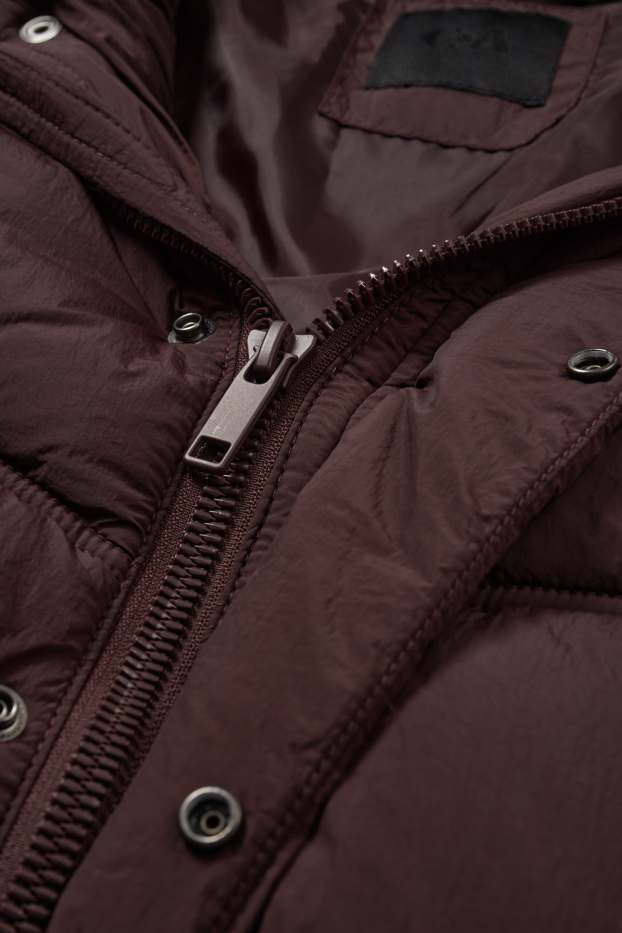 Bărbați - Geacă matlasată - maro închis